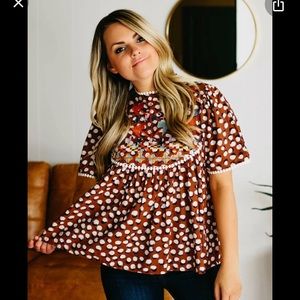 Mod Boutique Quinn Embroidered Top